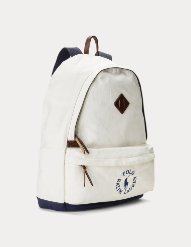 LOGO EMBROIDERED CANVAS BACKPACK