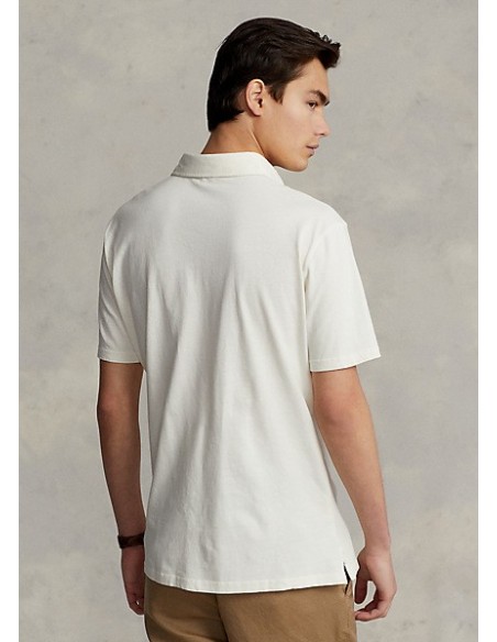 CLASSIC FIT COTTON-LINEN POLO SHIRT
