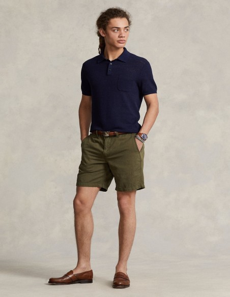 20-CM STRAIGHT FIT LINEN-COTTON SHORT