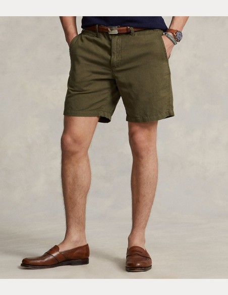 20-CM STRAIGHT FIT LINEN-COTTON SHORT