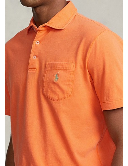 CLASSIC FIT COTTON-LINEN POLO SHIRT