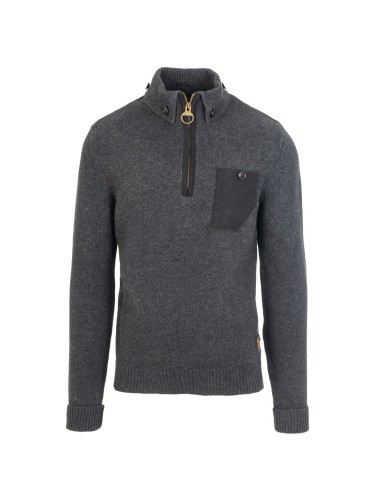 HALF-ZIP WOOL SWEATER