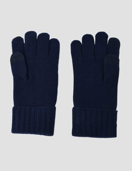 CABLE-KNIT WOOL-BLEND TOUCH GLOVES