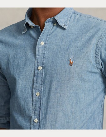 SLIM FIT CHAMBRAY SHIRT 2