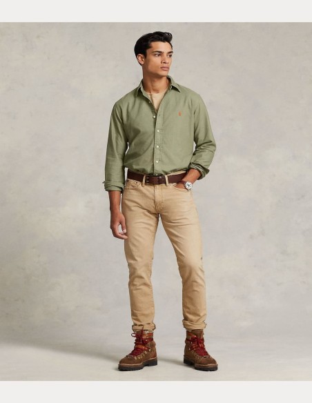 SLIM FIT GARMENT-DYED OXFORD SHIRT