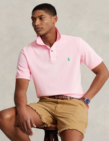 CLASSIC FIT MENDED MESH POLO SHIRT