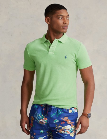 CLASSIC FIT MENDED MESH POLO SHIRT