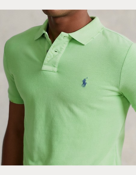 CLASSIC FIT MENDED MESH POLO SHIRT