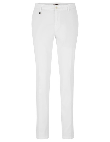 SLIM FIT TROUSERS WITH SIGNATURE STRIPE