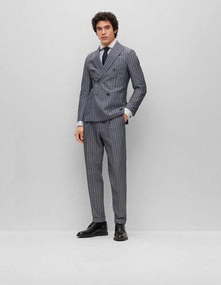 REGULAR FIT SHIRT IN MICRO-STRUCTURED COTTON