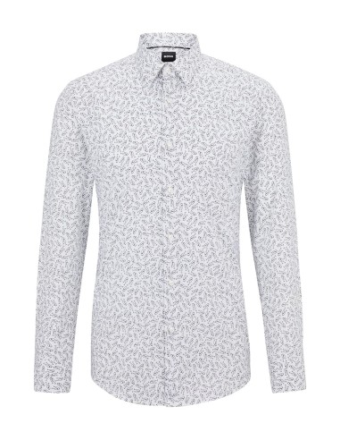 SLIM FIT SHIRT IN PRINTED STRETCH COTTON