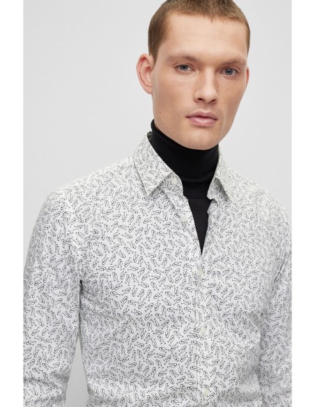 ΠΟΥΚΑΜΙΣΟ SLIM FIT ΜΕ ΣΧΕΔΙΟ