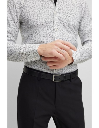 SLIM FIT SHIRT IN PRINTED STRETCH COTTON