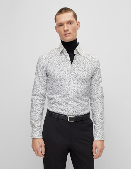 ΠΟΥΚΑΜΙΣΟ SLIM FIT ΜΕ ΣΧΕΔΙΟ