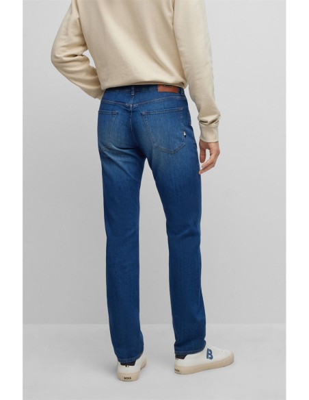 REGULAR FIT JEANS IN CASHMERE TOUCH DENIM