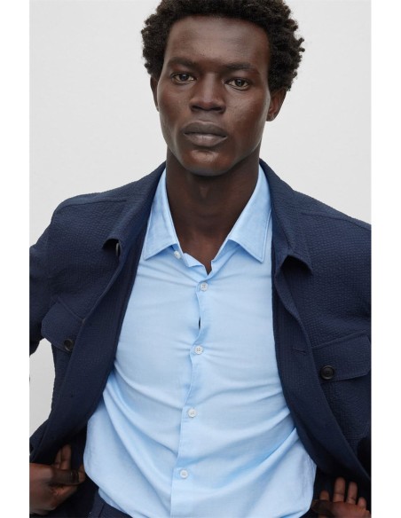 CASUAL FIT COTTON LINEN SHIRT