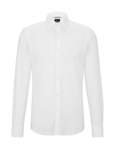 CASUAL FIT SHIRT IN HONEYCOMB-WEAVE...