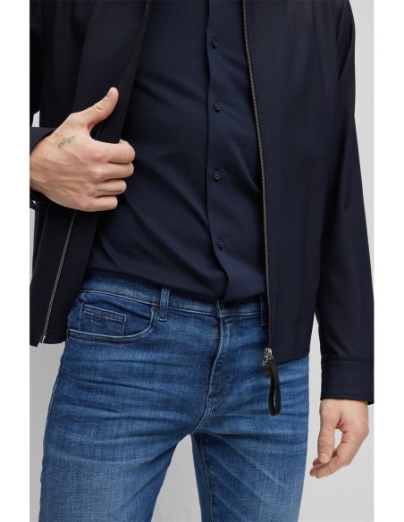 SLIM FIT JEANS IN LIGHTWEIGHT BLUE STRETCH DENIM