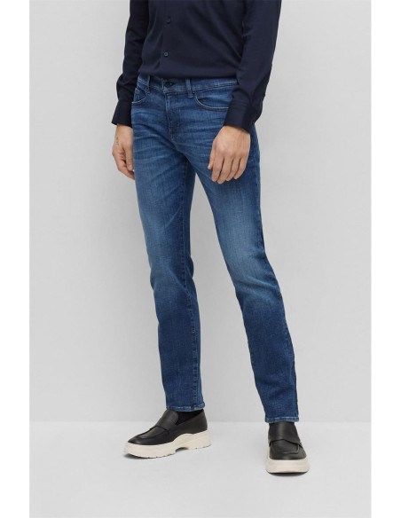 SLIM FIT JEANS IN LIGHTWEIGHT BLUE STRETCH DENIM
