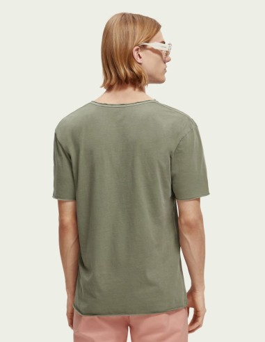 RELAXED FIT RAW EDGE T-SHIRT