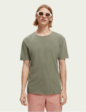 RELAXED FIT RAW EDGE T-SHIRT