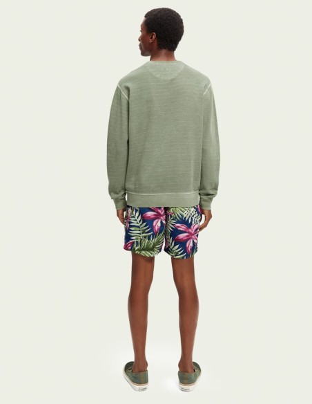 GARMENT DYED STRUCTURED SWEATSHIRT