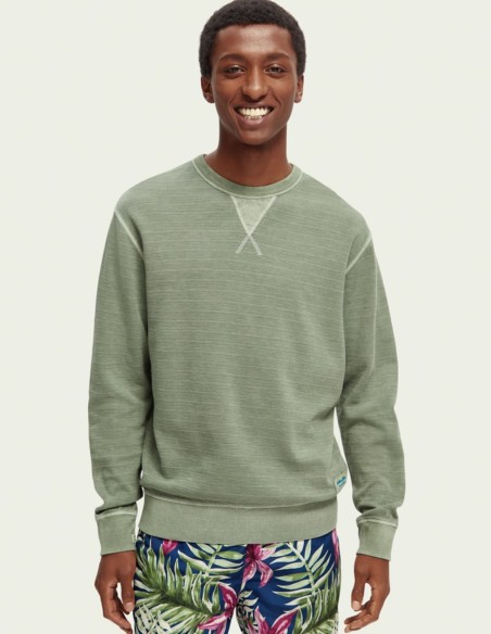 GARMENT DYED STRUCTURED SWEATSHIRT