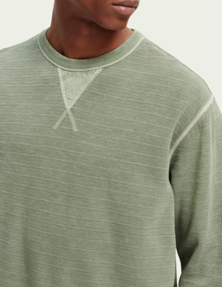 GARMENT DYED STRUCTURED SWEATSHIRT