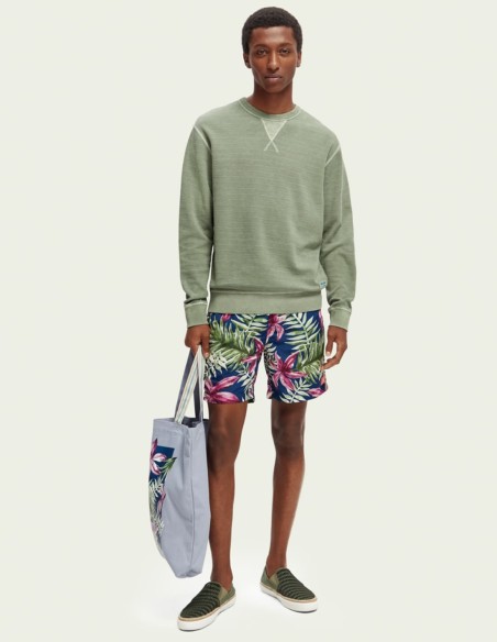 GARMENT DYED STRUCTURED SWEATSHIRT