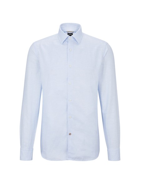 CASUAL FIT SHIRT IN A LINEN BLEND WITH COTTON
