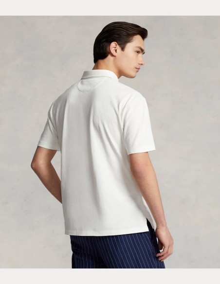 CLASSIC FIT COTTON LINEN POLO SHIRT