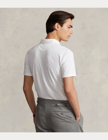 CUSTOM SLIM FIT COTTON-LINEN POLO SHIRT