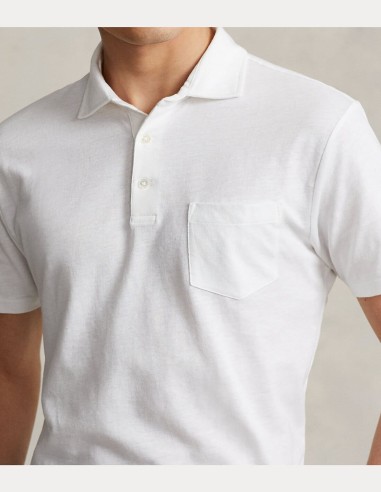 CUSTOM SLIM FIT COTTON-LINEN POLO SHIRT