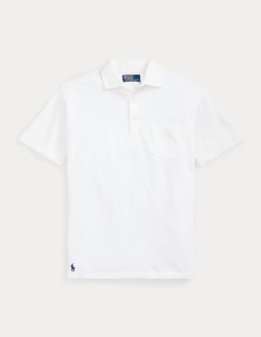 CUSTOM SLIM FIT COTTON-LINEN POLO SHIRT