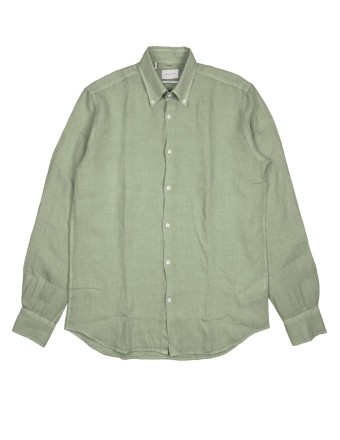 PLAIN LINEN GARMENT DYED SHIRT