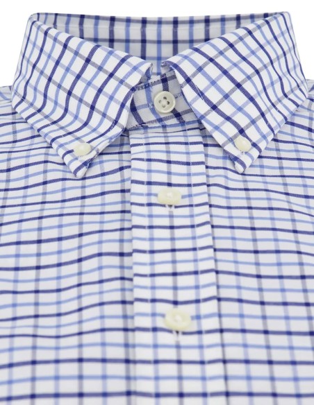 CUSTOM FIT CHECKED OXFORD SHIRT