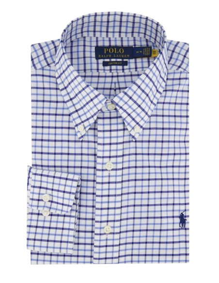 CUSTOM FIT CHECKED OXFORD SHIRT
