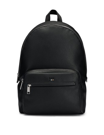 FAUX LEATHER BACKPACK WITH...