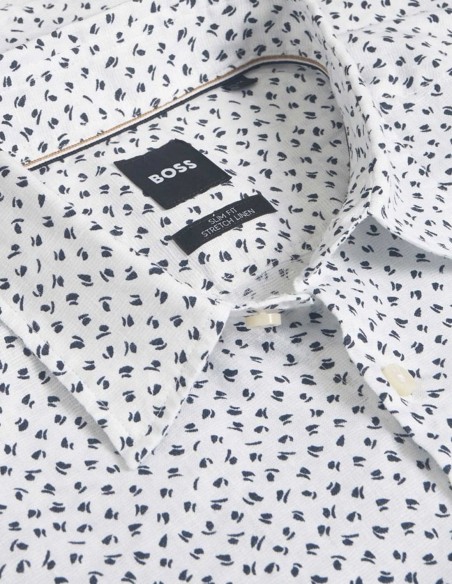 STRETCH LINEN SLIM FIT SHIRT