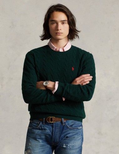 CABLE-KNIT WOOL-CASHMERE JUMPER
