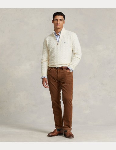 CABLE-KNIT WOOL-CASHMERE SWEATER