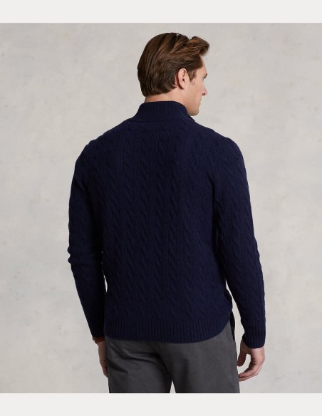 CABLE-KNIT WOOL-CASHMERE SWEATER