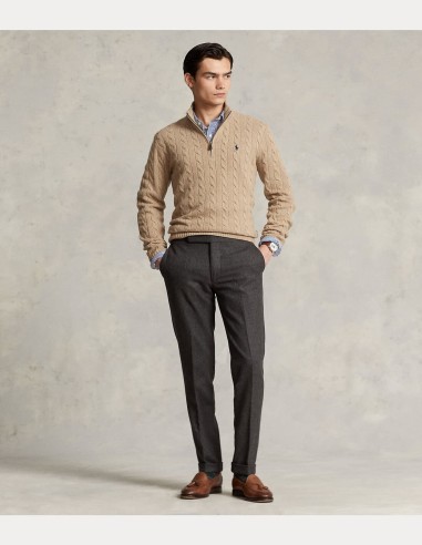 CABLE-KNIT WOOL-CASHMERE SWEATER