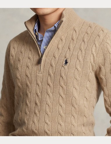 CABLE-KNIT WOOL-CASHMERE SWEATER