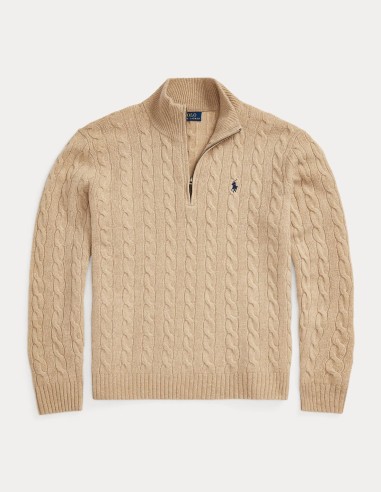 CABLE-KNIT WOOL-CASHMERE SWEATER