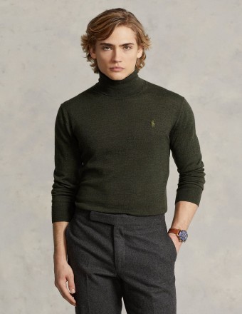 WASHABLE WOOL ROLL NECK JUMPER