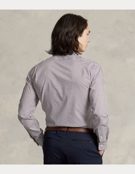 SLIM FIT CHECKED POPLIN SHIRT