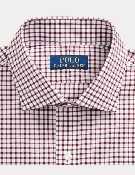 SLIM FIT CHECKED POPLIN SHIRT