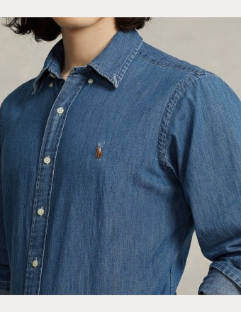 ΠΟΥΚΑΜΙΣΟ DENIM CUSTOM FIT 2