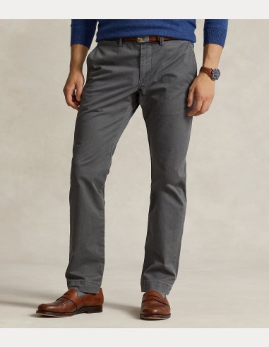 WASHED STRETCH SLIM FIT CHINO TROUSER